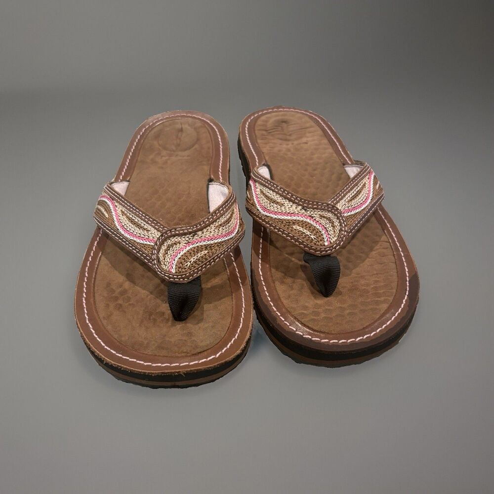 Privo Flip Flops - Size 10M - Penny - 77062 Womens Shoes Brown/Pink